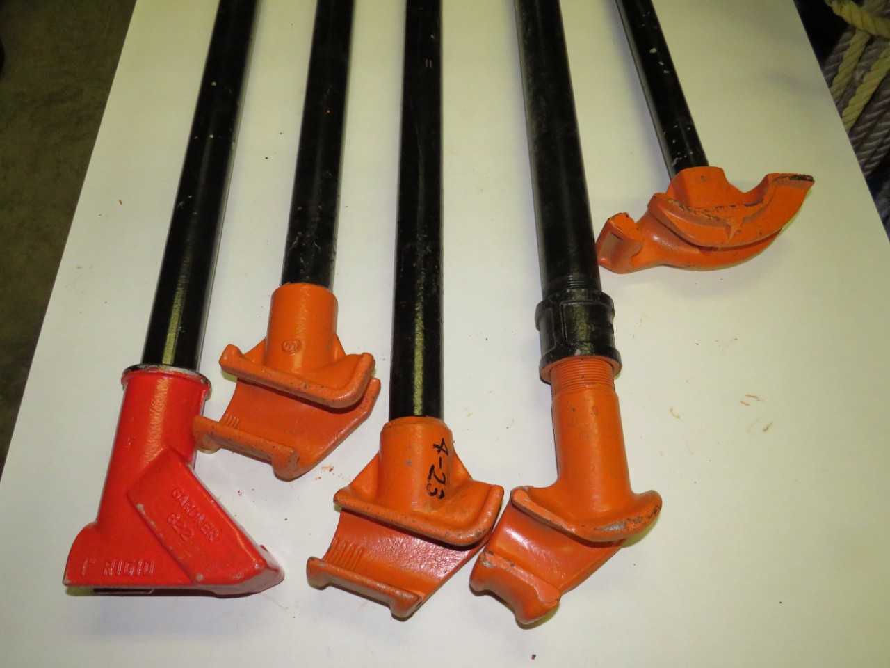 LOT OF 5 ASSORTED CONDUIT BENDER HICKEY - GREENLEE, RIDGID - HAND TOOLS