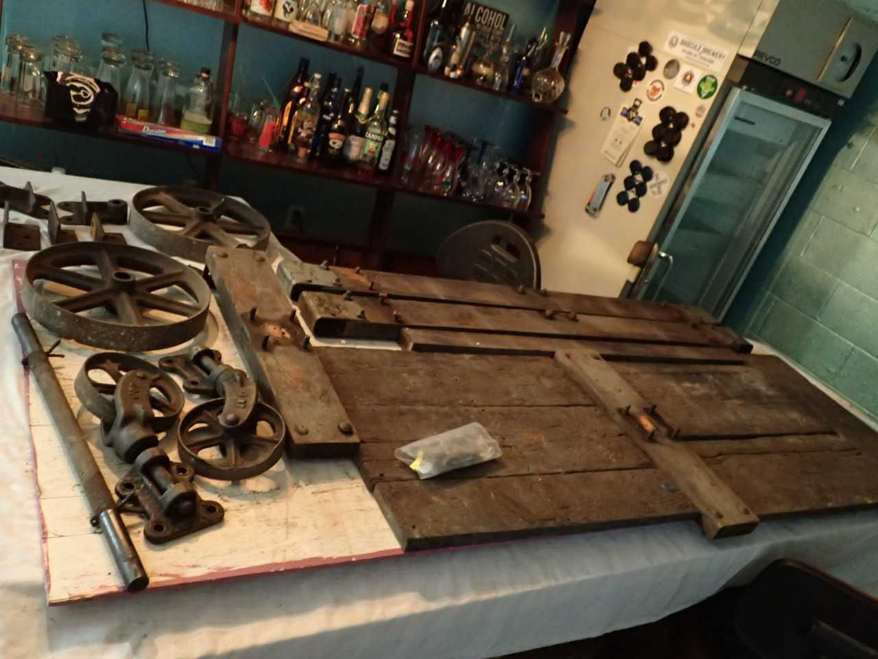 Disassembled 24" x 48" Antique Vintage Railroad Warehouse Factory Cart - ROLLING CARTS