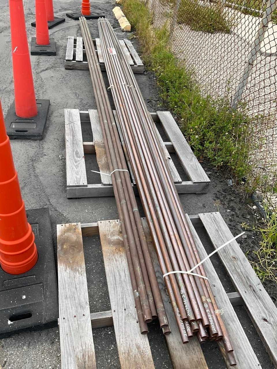 Lot of 30 - 20 foot 1-1/8 Copper Pipe & 1-3/8 Copper Pipe - INDUSTRIAL PARTS