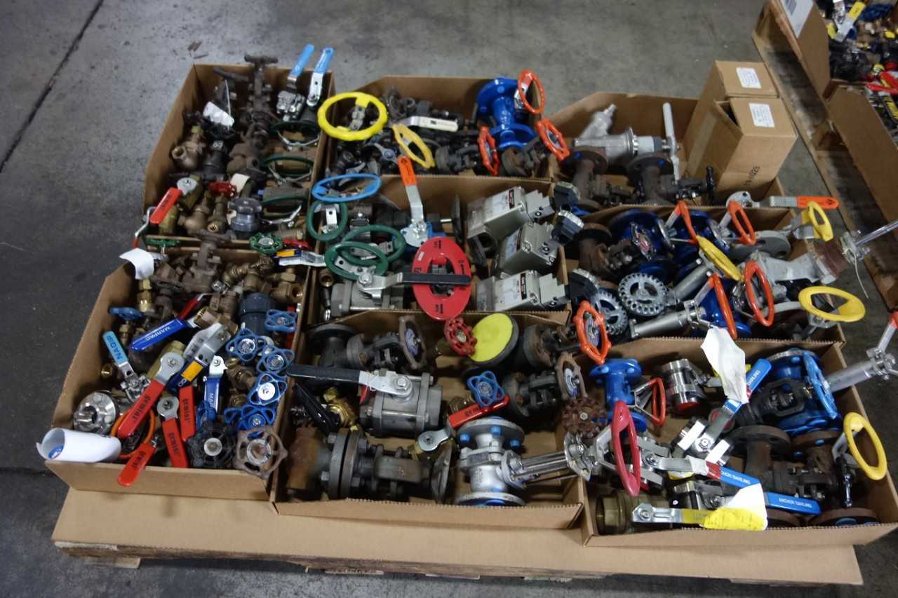 3 PALLETS OF ASSORTED VALVES - VALVES