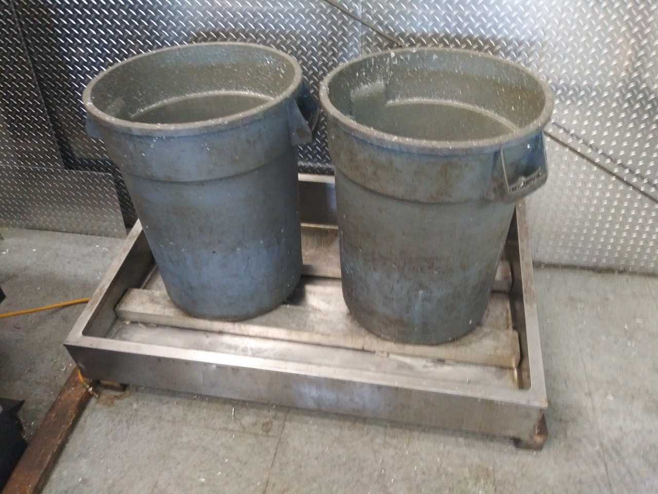 Chip Drain Tank with two 50 Gallon Cans - MISCELLANEOUS