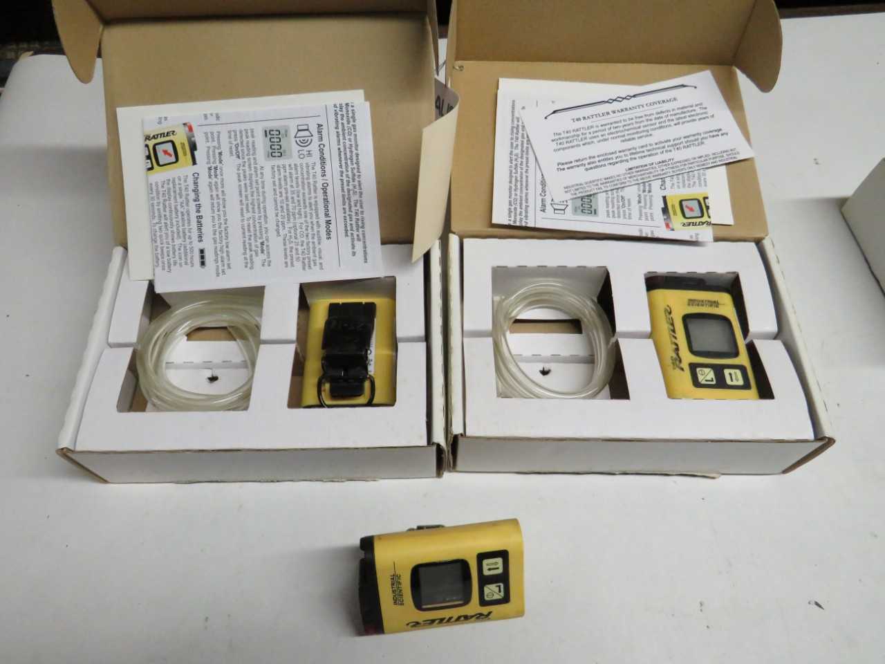 LOT OF 3 RATTLER T40 HYDROGEN SULFIDE SINGLE GAS MONITOR - ELECTRIC POWER TOOLS