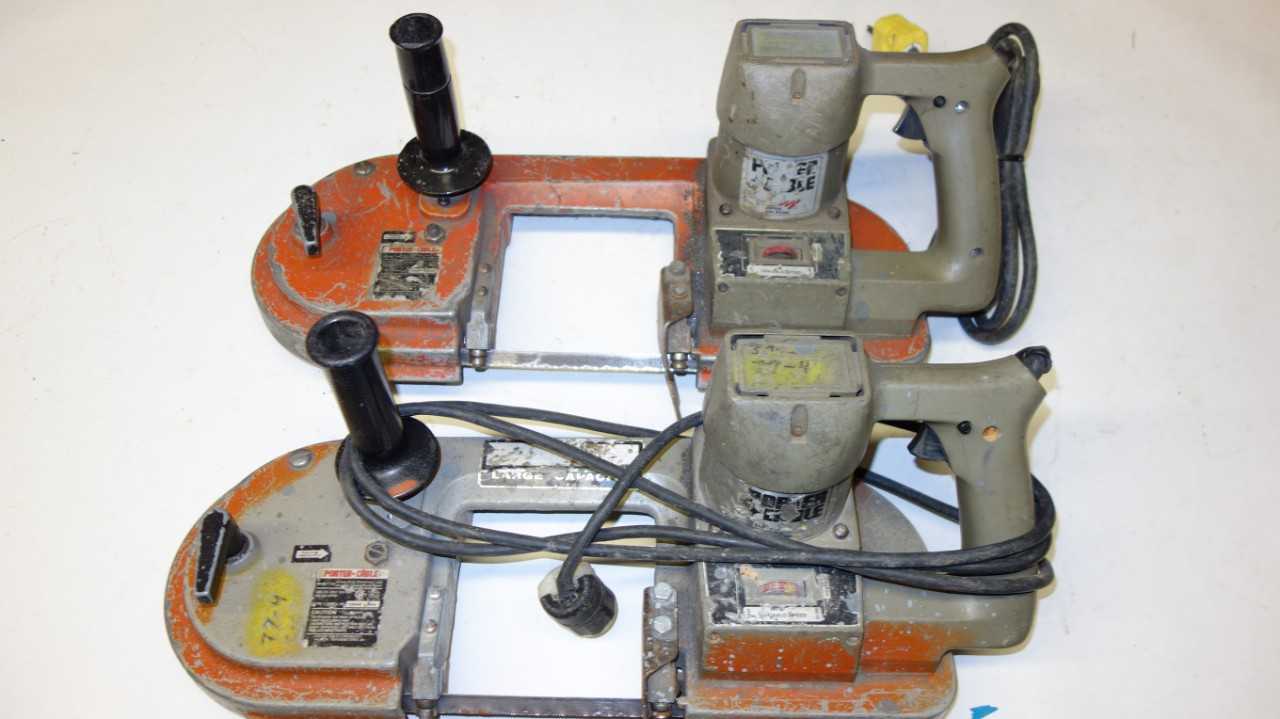 LOT OF 2 PORTER CABLE 7724 VARIABLE SPEED PORTA BAND SAWS 6AMP - ELECTRIC POWER TOOLS