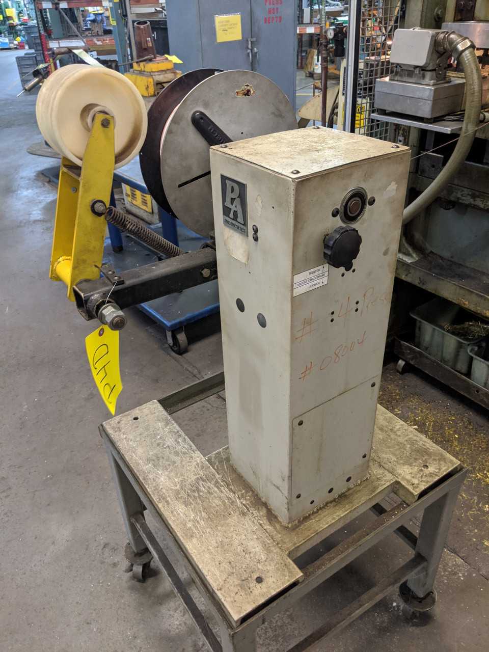 SR75 HDA PA Industries Fixed Shaft Rewind Payoff Stand - MACHINING ACCESSORIES & TOOLING