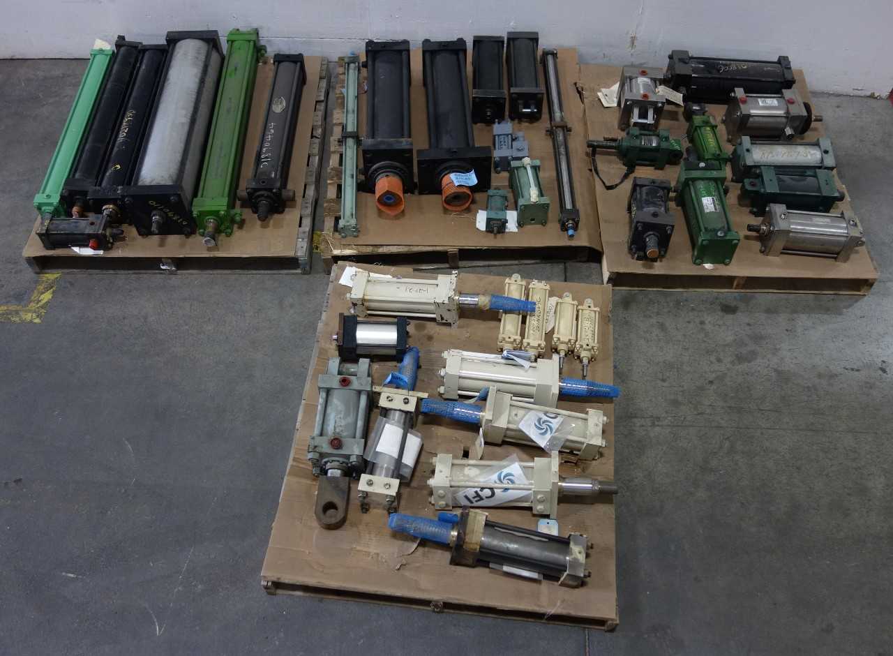4 PALLETS OF ASSORTED CYLINDERS - HAND TOOLS