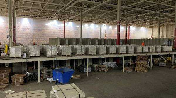 144 sections of 36” deep x 36” x 8’ high Heavy-Duty Steel Shelving - SHELVING