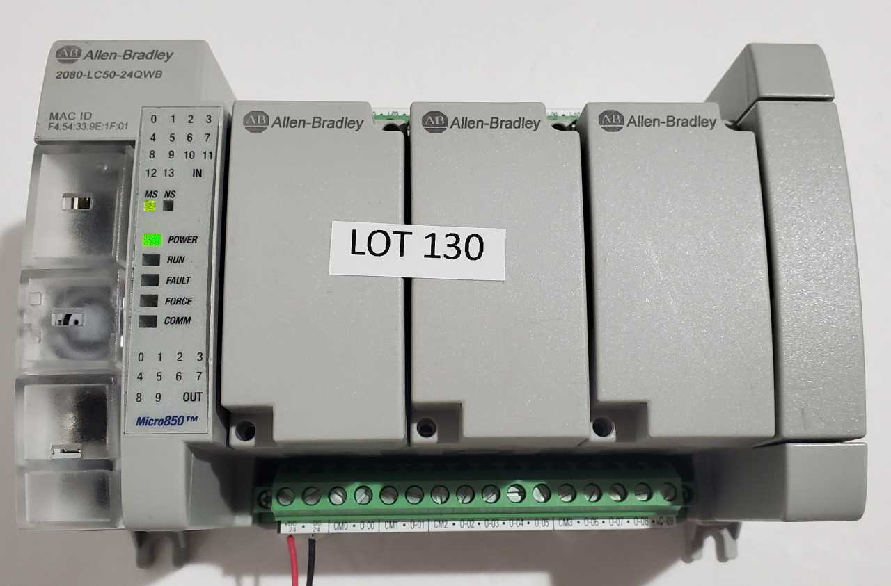 Allen Bradley Micro 850  2080-LC50-24QWB PLC - AUTOMATION & CONTROLS