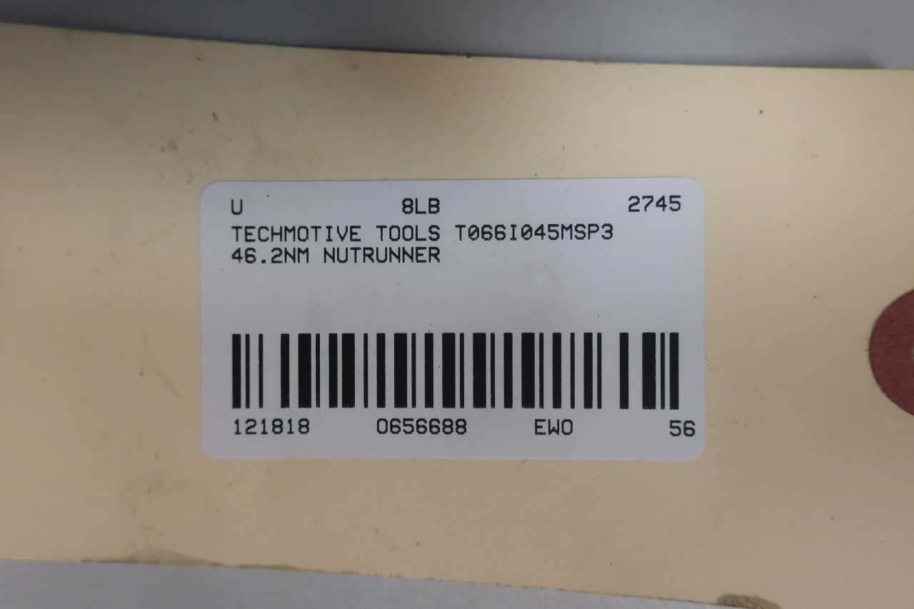 TECHMOTIVE TOOLS T066I045MSP3 46.2NM NUTRUNNER - ELECTRIC POWER TOOLS