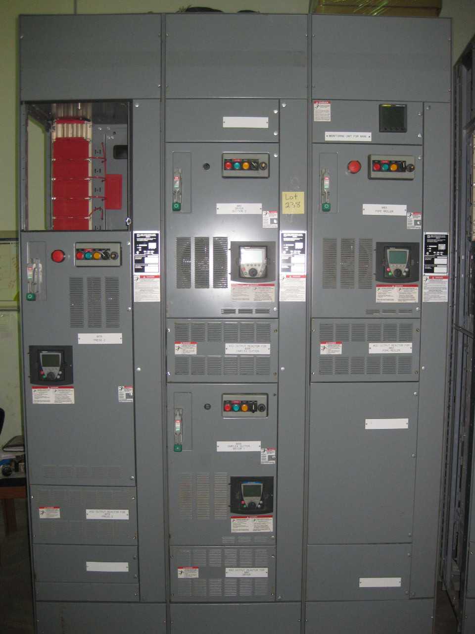 SQD Model 6 1200A Panel triple section 15HP 10 VFD 35A 25A BREAKER - ELECTRICAL COMPONENTS