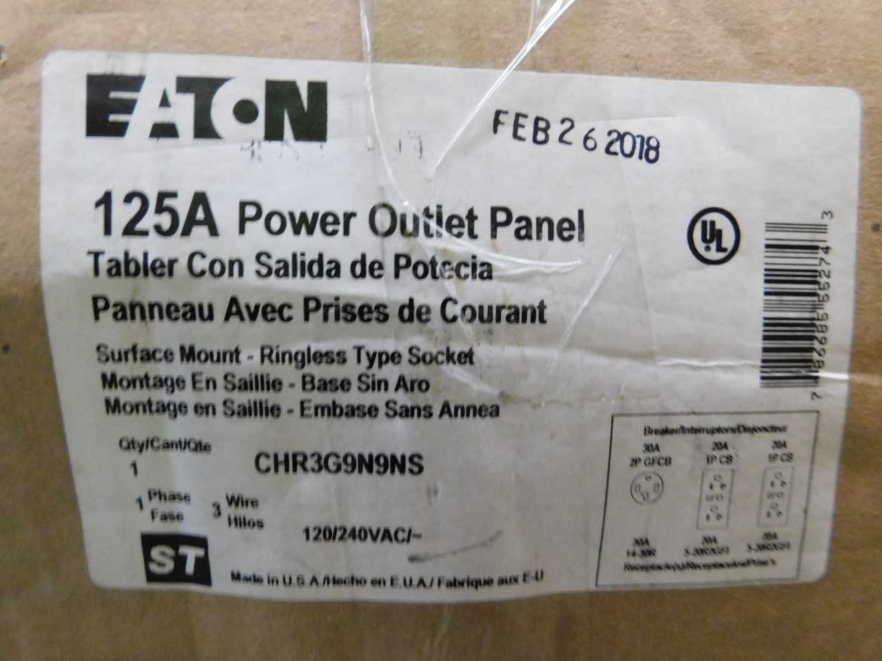 Lot of 1 Power Outlet Panel - ELECTRICAL COMPONENTS