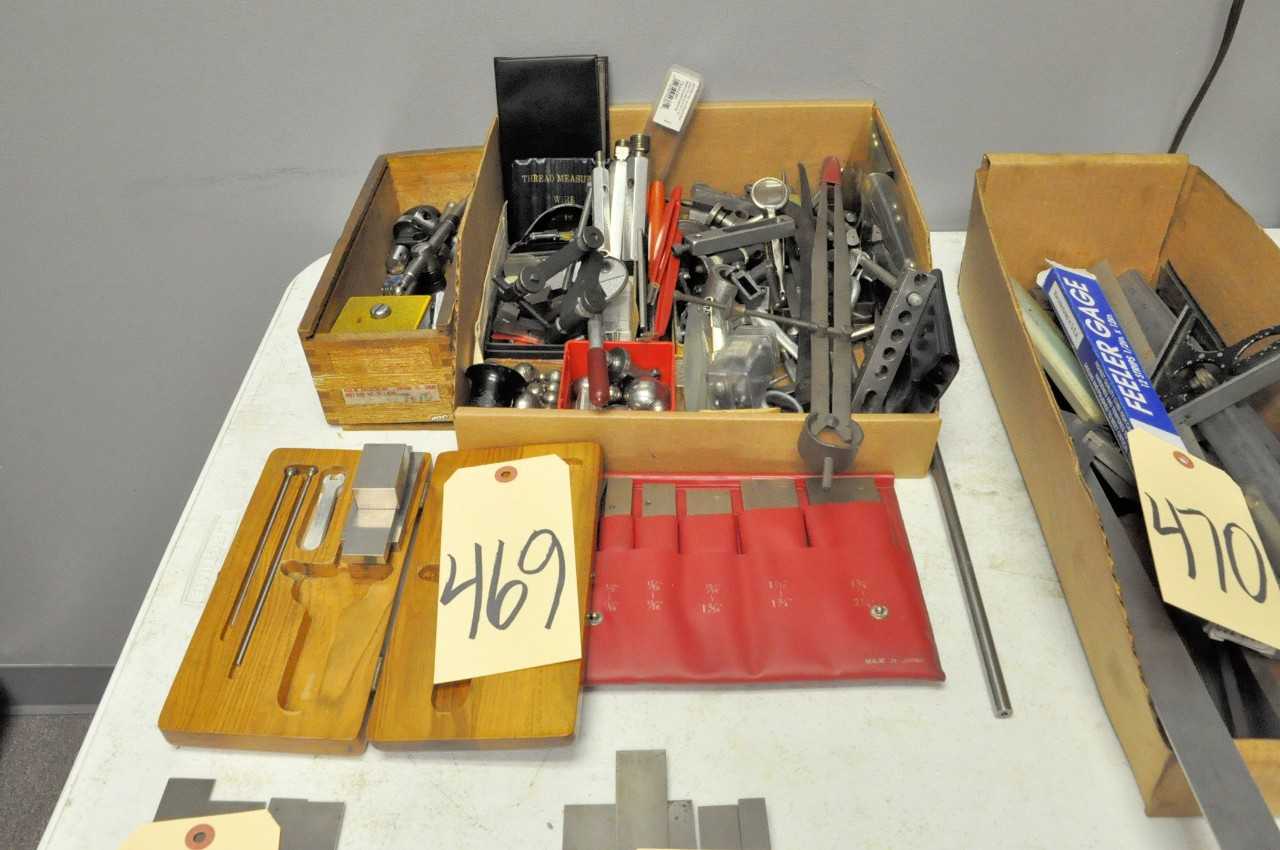 Lot-Asst'd Inspection in (1) Box with Magnetic Indicator Stand and Gauge Block Set - INSTRUMENTATION