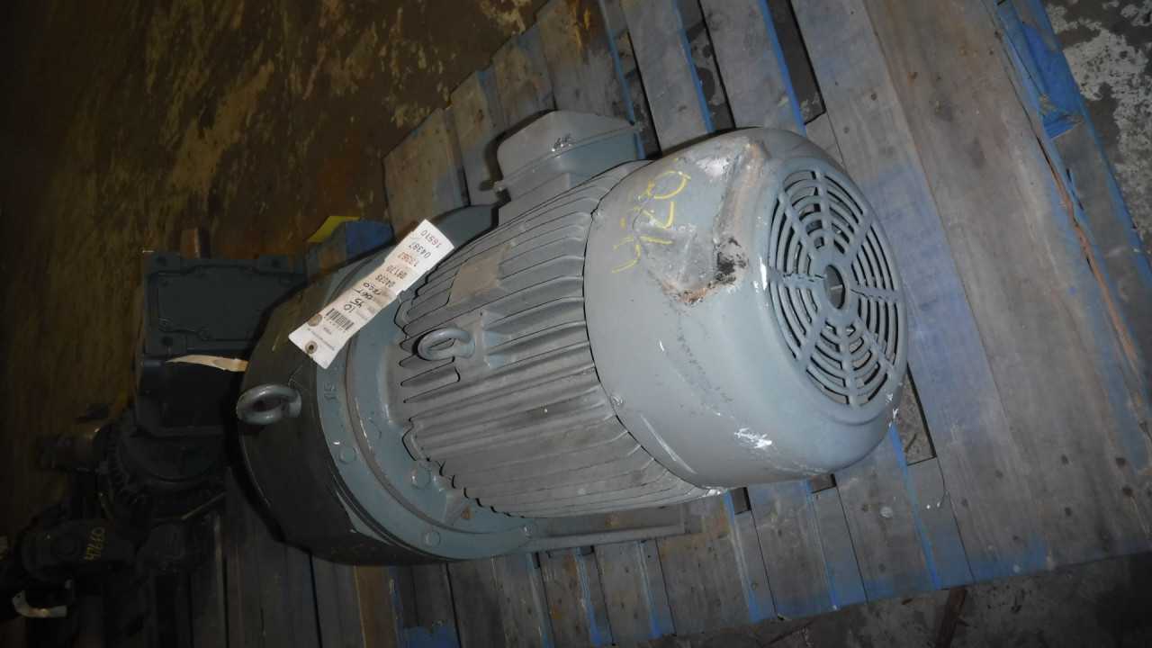 New 10 HP 45 RPM 256T Frame Teco Gear Motor Model RGFA - ELECTRIC MOTORS