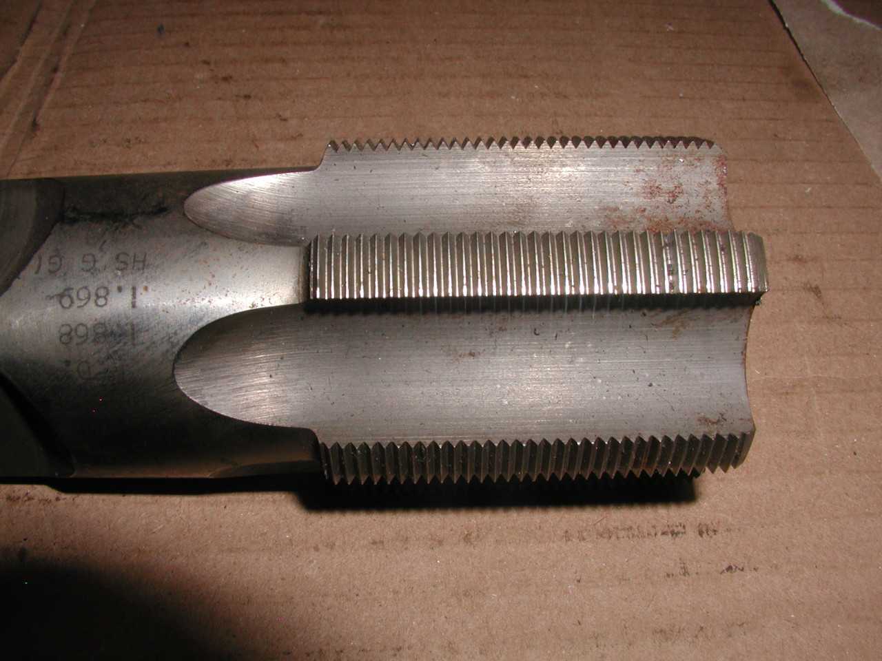 Wood & Spencer 1.906" -16 TPI Thread Hand Tap for Bronze 6-Flute, USA, Used Good - MACHINING ACCESSORIES & TOOLING