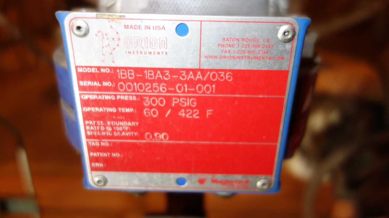 ORION 1BB-1BA3-3AA/036 300PSI SNAP ACTION LEVEL SWITCH - INSTRUMENTATION