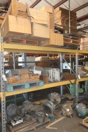 CONTENTS OF 1X SECTIONS OF PALLET RACKING, AC-MOTORS, ELECTICAL, FILTERS - ELECTRIC MOTORS