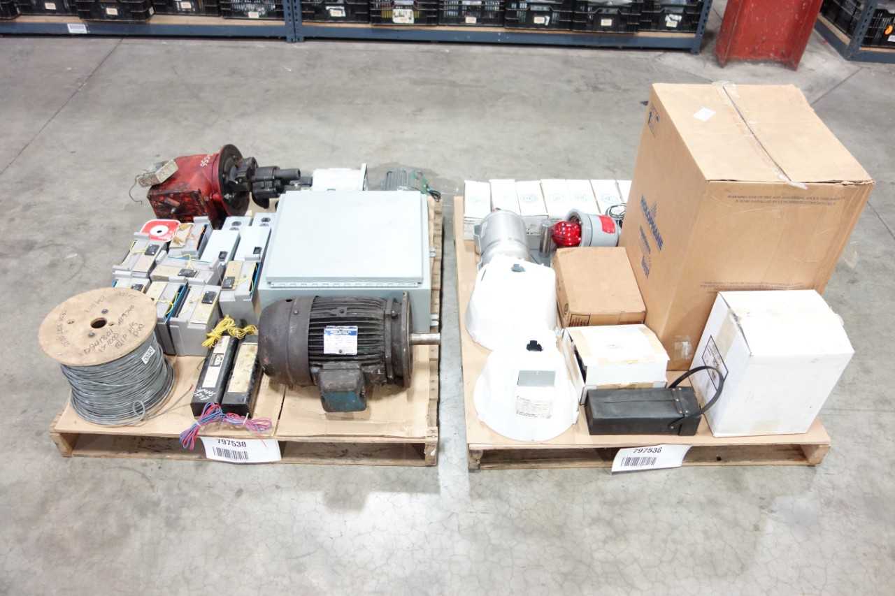 2 PALLETS OF ASSORTED ELECTRICAL - ELECTRICAL COMPONENTS