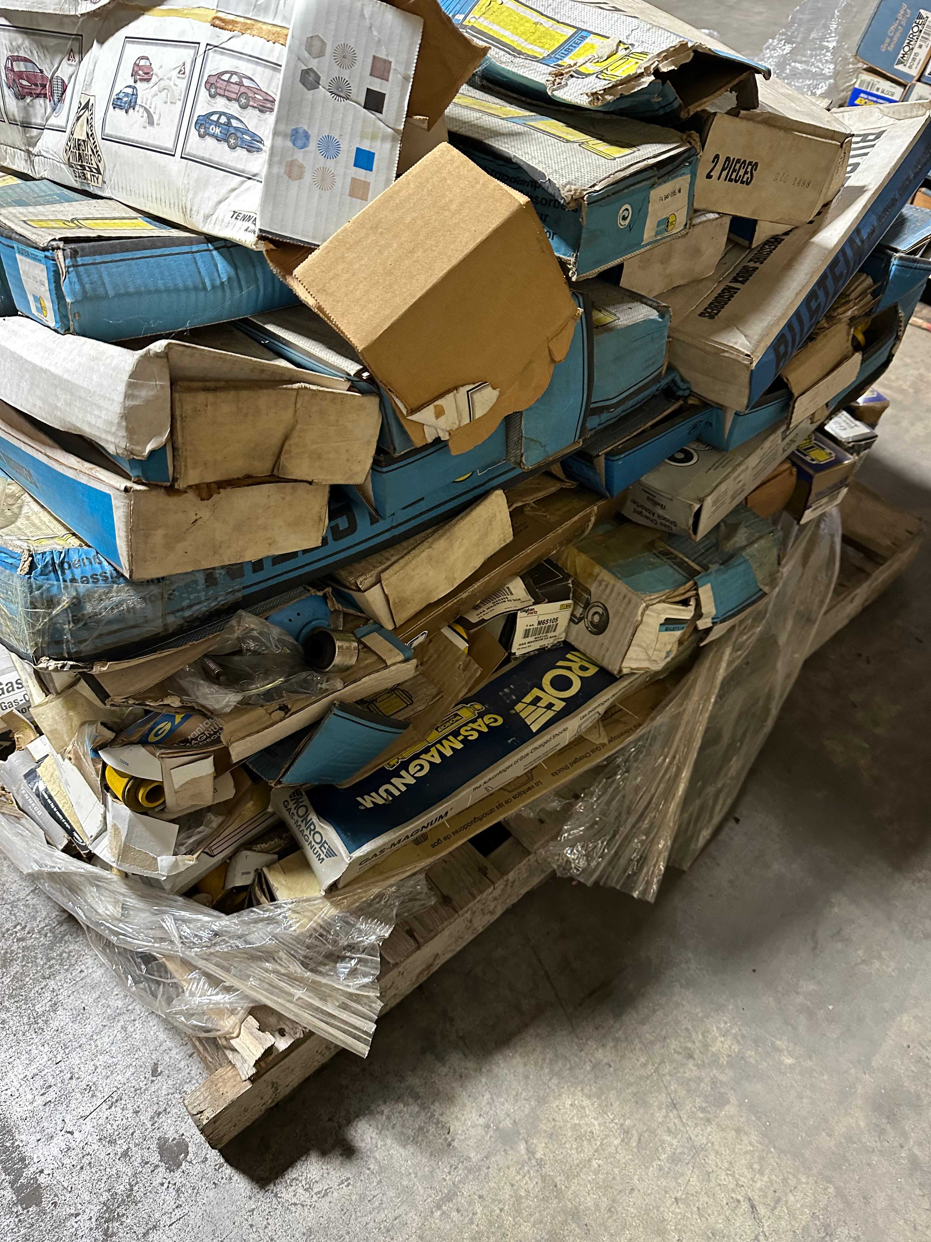 PALLET OF BILSTEIN AND TENNECO AUTOMOTIVE SHOCKS - INDUSTRIAL PARTS