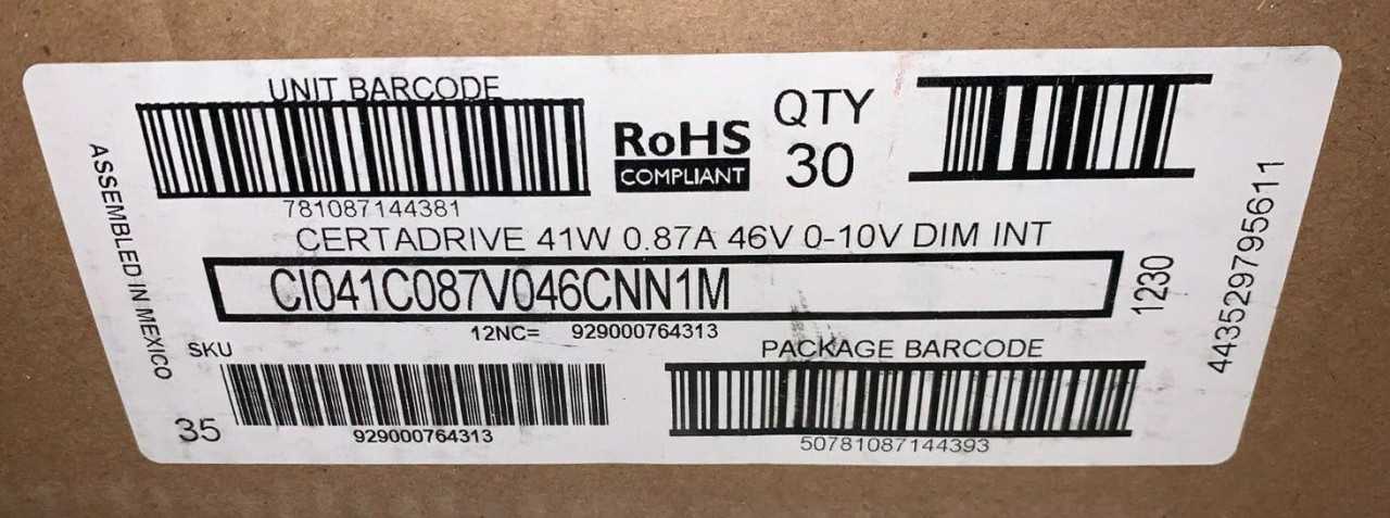 New - Lot of 300 - Philips Advance CI041C087V046CNN1 LED Power Supply Driver - ELECTRICAL COMPONENTS