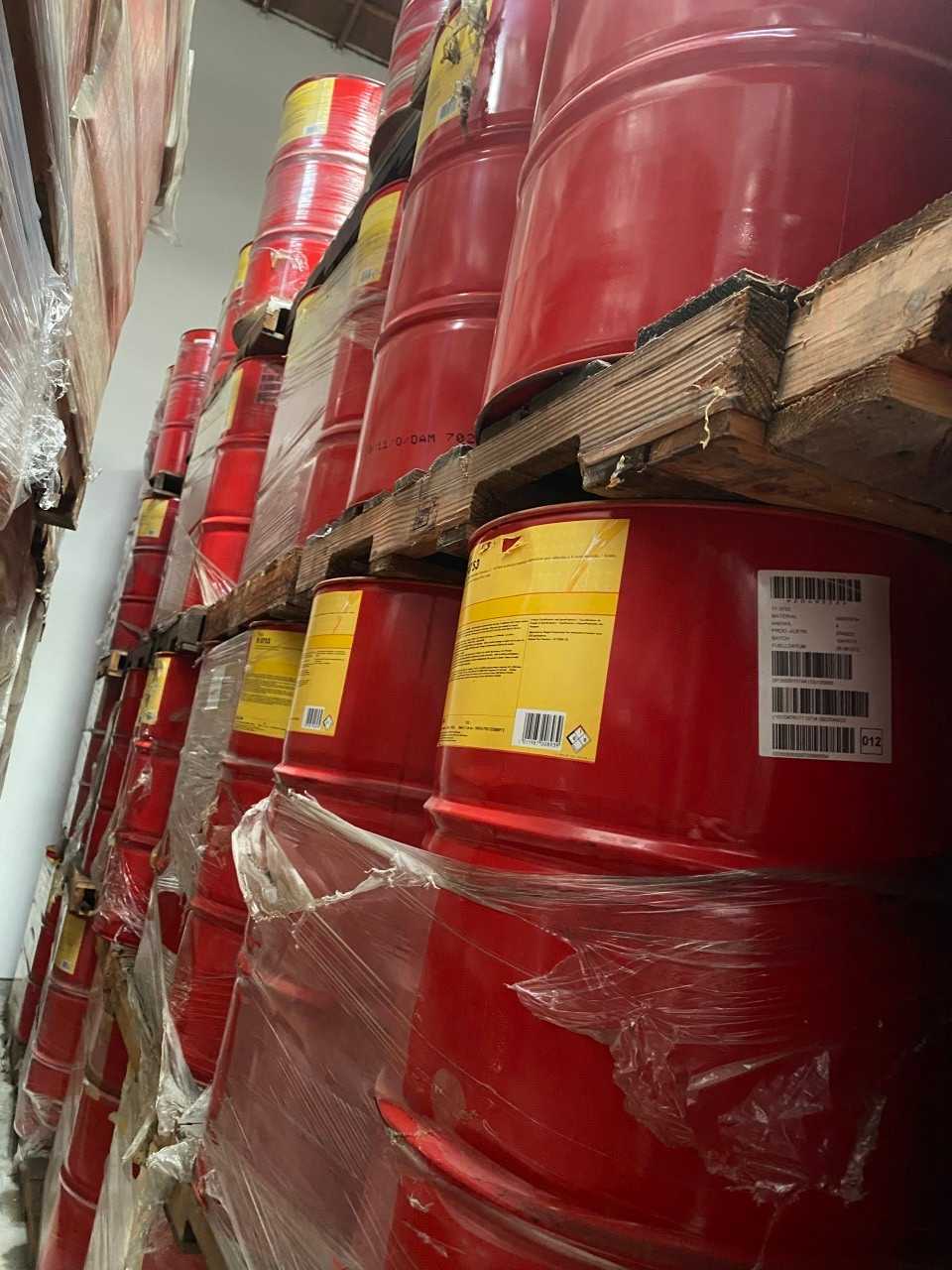 Bulk Lot of 104 Drums of Shell Gearbox Synthetic Lubrication - MISCELLANEOUS