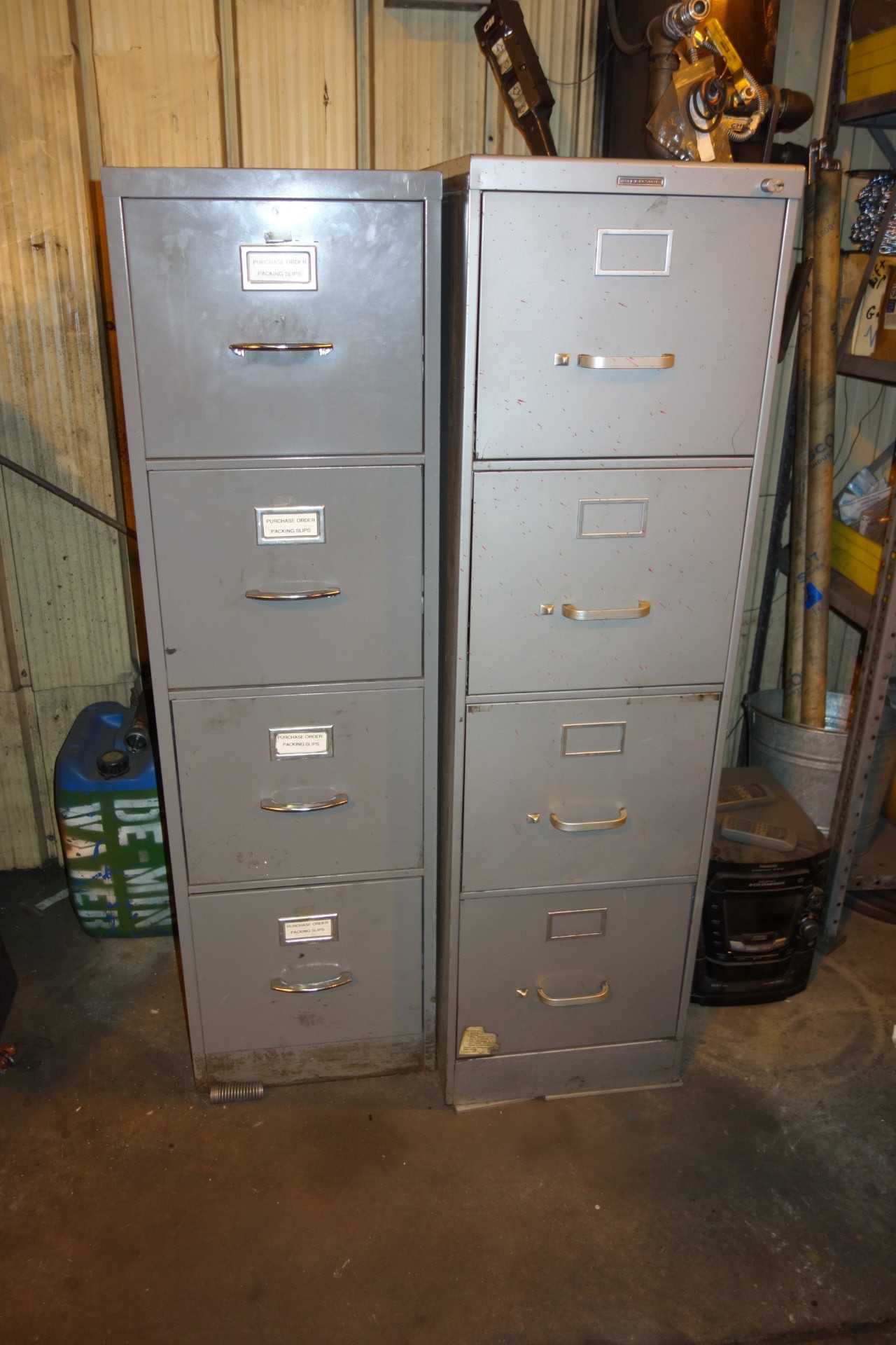 LOT OF 2 CABINETS WITH CONTENTS, CAT REPAIR KITS - ELECTRIC POWER TOOLS