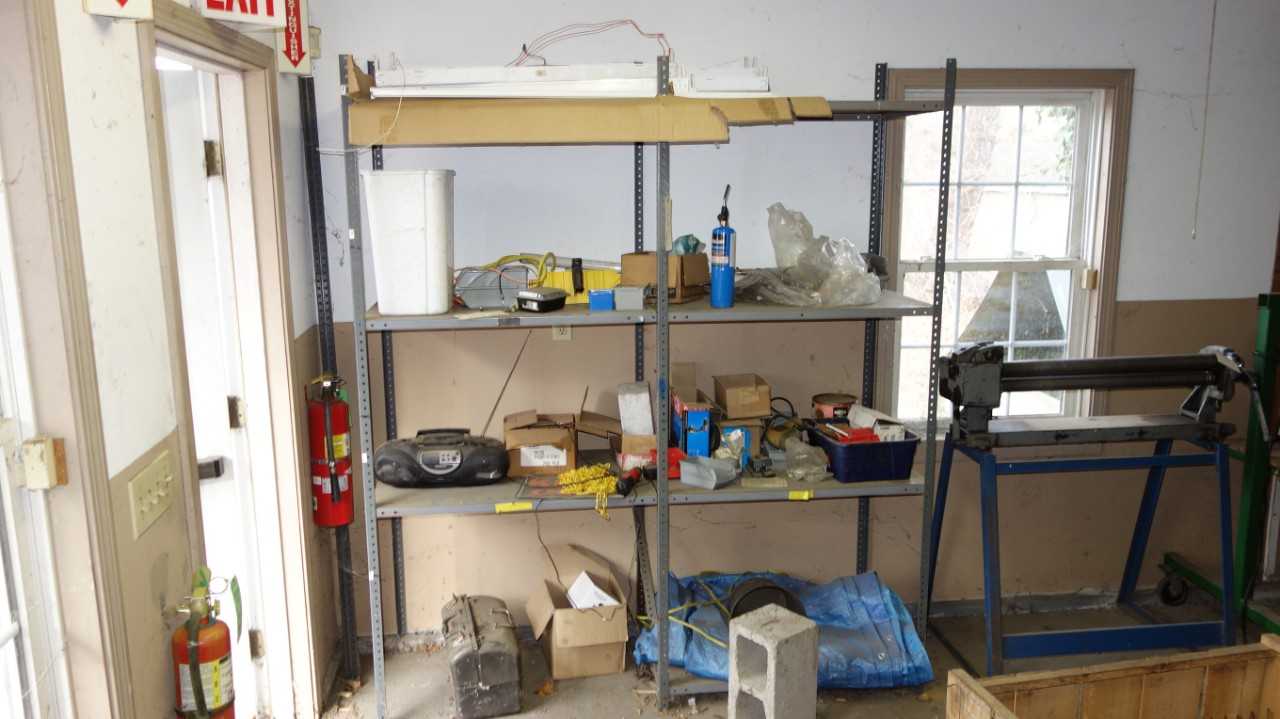 2 SECTIONS OF STEEL SHELVING (CONTENTS NOT INCLUDED) - SHELVING