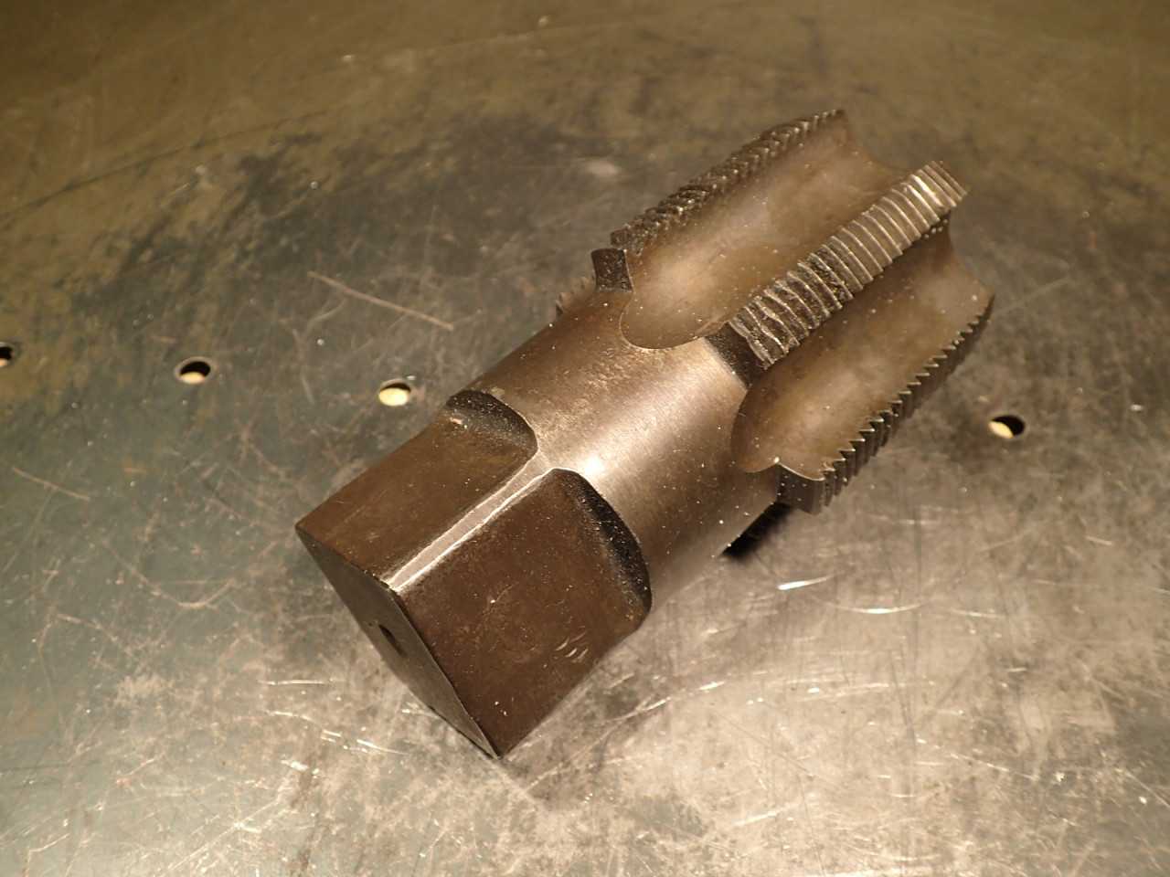 Pgh Eng Works 2-1/2" NPT Hand Thread Tap: 6-Flute, 2-1/2 Long Flutes, 5-1/2" OAL - MACHINING ACCESSORIES & TOOLING