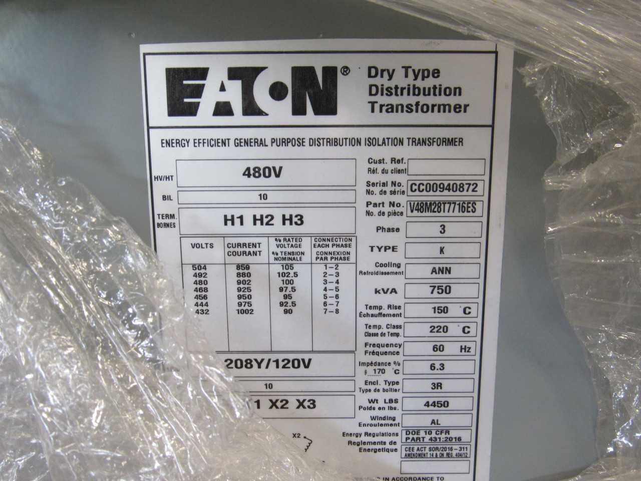 Eaton Dry Type Transformer - CONTROL TRANSFORMERS
