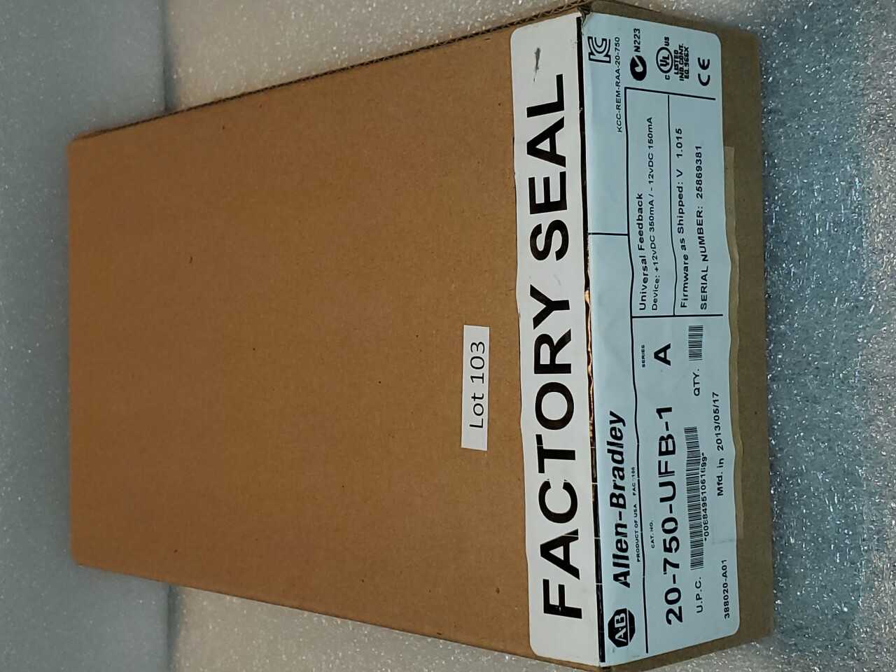 Allen Bradley Feedback Module 20-750-UFB-1 - AUTOMATION & CONTROLS