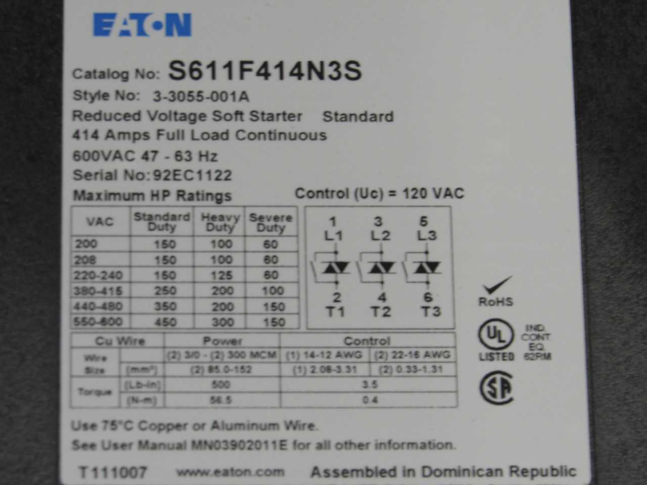 Eaton Soft Starter - MOTOR STARTERS