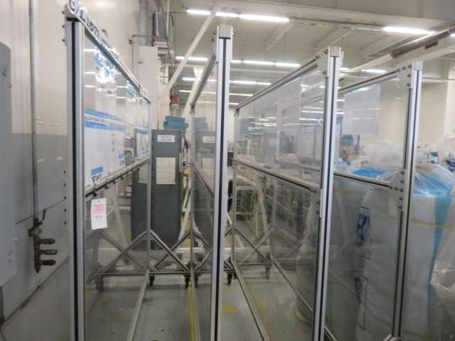 Plexiglass Boards with Aluminum STands on Wheels (4) lot - MISCELLANEOUS