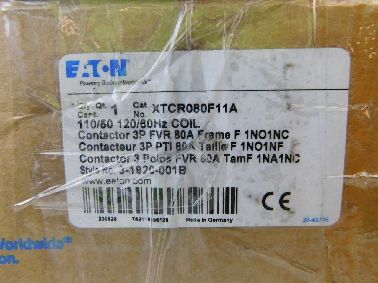 Quantity of 4x XTCR080F11A Contactors - CONTACTORS