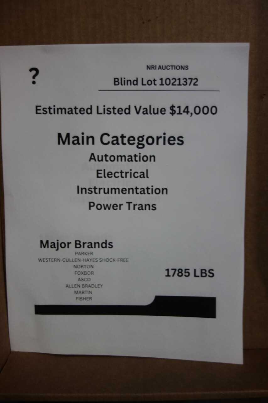 BLIND LOT OF MIXED MRO - INDUSTRIAL PARTS