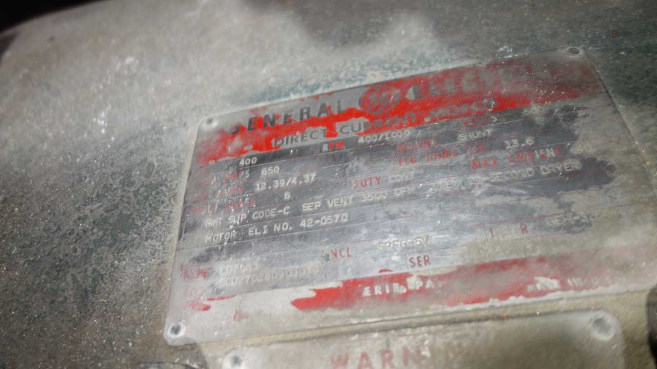 GENERAL ELECTRIC CD7583 400HP 500V-DC DC MOTOR - ELECTRIC MOTORS