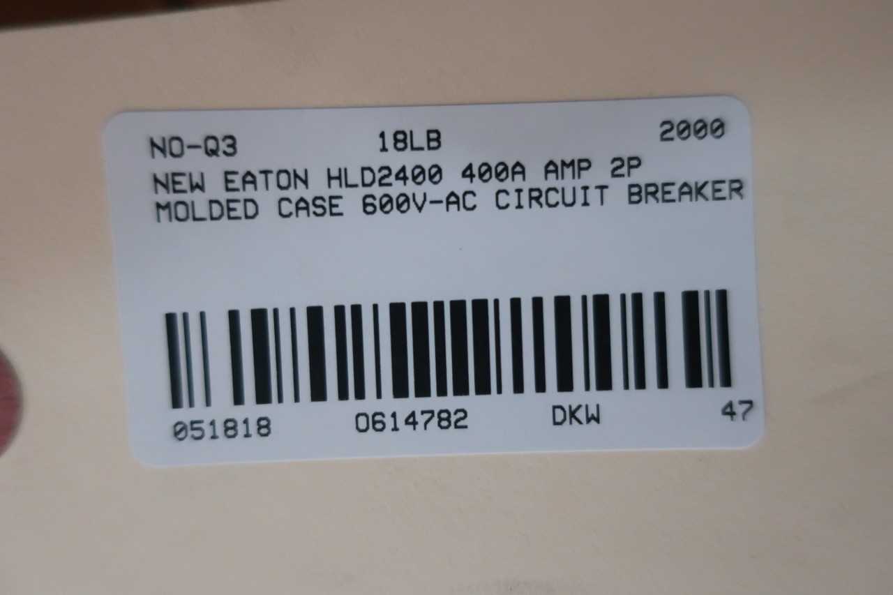 Eaton HLD2400 Circuit Breaker 400A - CIRCUIT BREAKERS