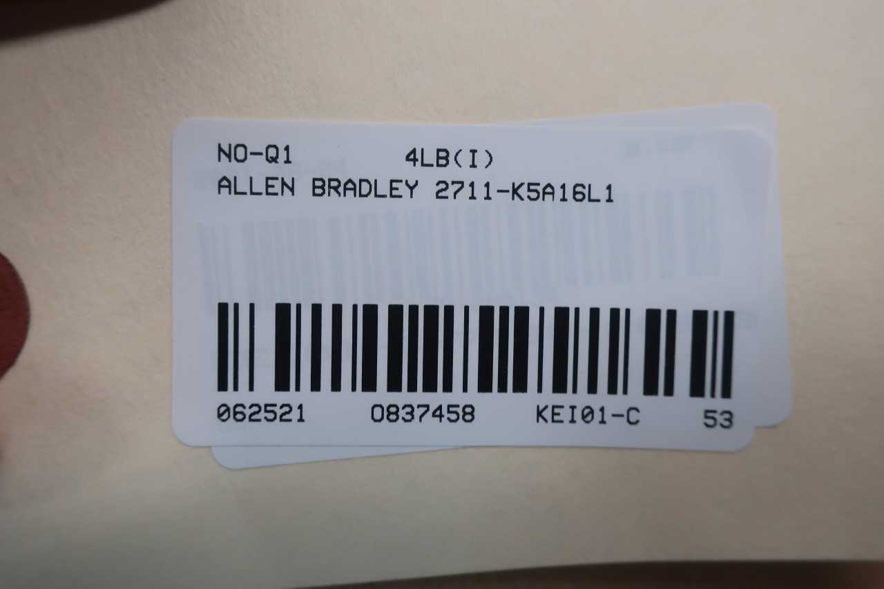 ALLEN BRADLEY 2711-K5A16L1 SER H OPERATOR INTERFACE PANEL - AUTOMATION & CONTROLS