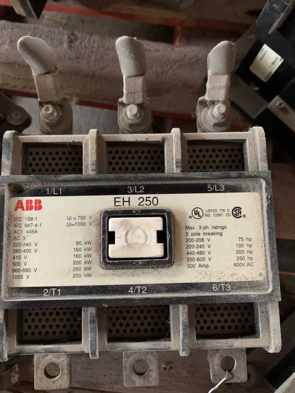 250 HP ABB Contactors EH 250 600 Volt Max - CONTACTORS