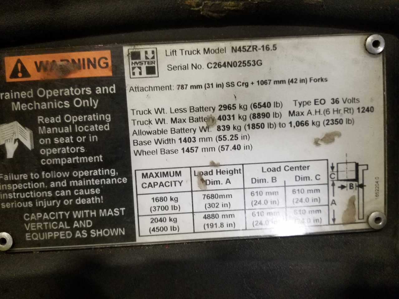 2009 Hyster N45ZR REACH TRUCK, Lakeland, FL - REACH TRUCKS