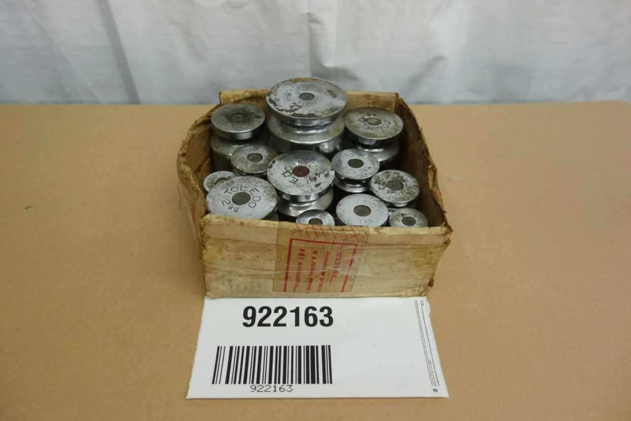 SET OF TOLEDO SCALE STAINLESS STEEL SCALE WEIGHTS - SCALES