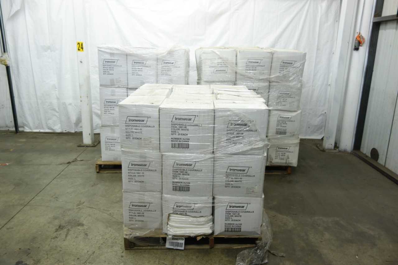 3 PALLETS OF IRONWEAR STYLE 1601-W DISPOSABLE COVERALLS - SAFETY EQUIPMENT