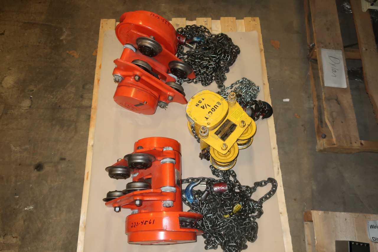 LOT OF 3 HOISTS 1/4TON-1TON - LIFTING EQUIPMENT