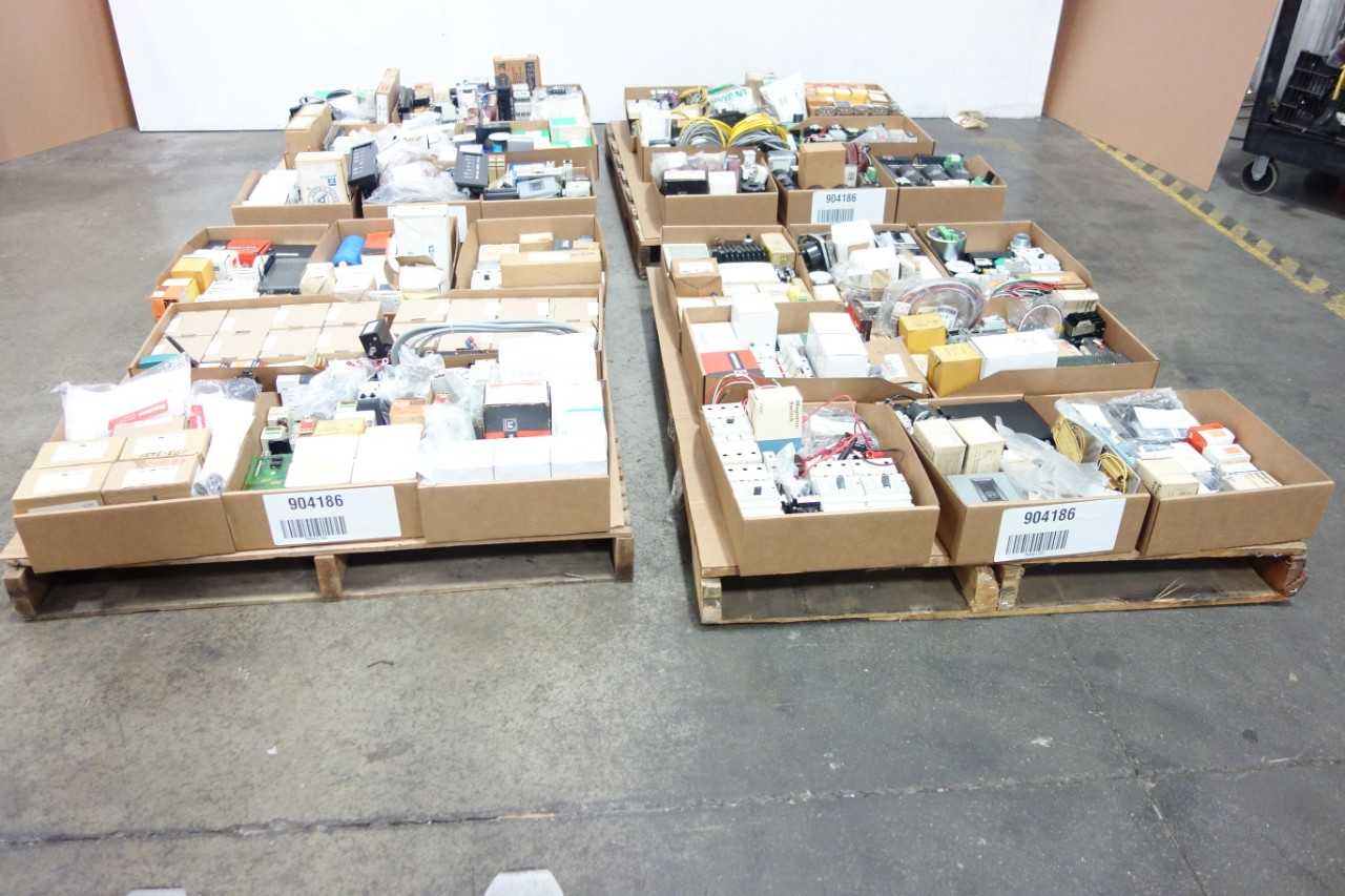 4 PALLETS OF ASSORTED ELECTRICAL COMPONENTS - ELECTRICAL COMPONENTS