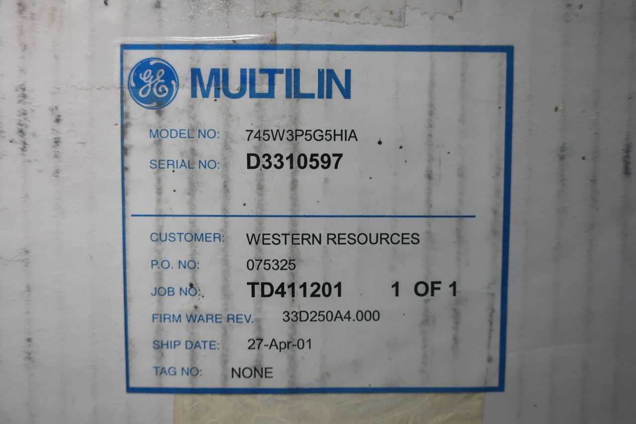 GE 745W3P5G5HIA TRANSFORMER MANAGEMENT RELAY - AUTOMATION & CONTROLS