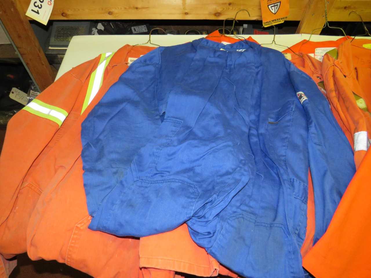 LOT OF 10 ASSORTED FLAME RESISTANT COVERALLS - SAFETY EQUIPMENT