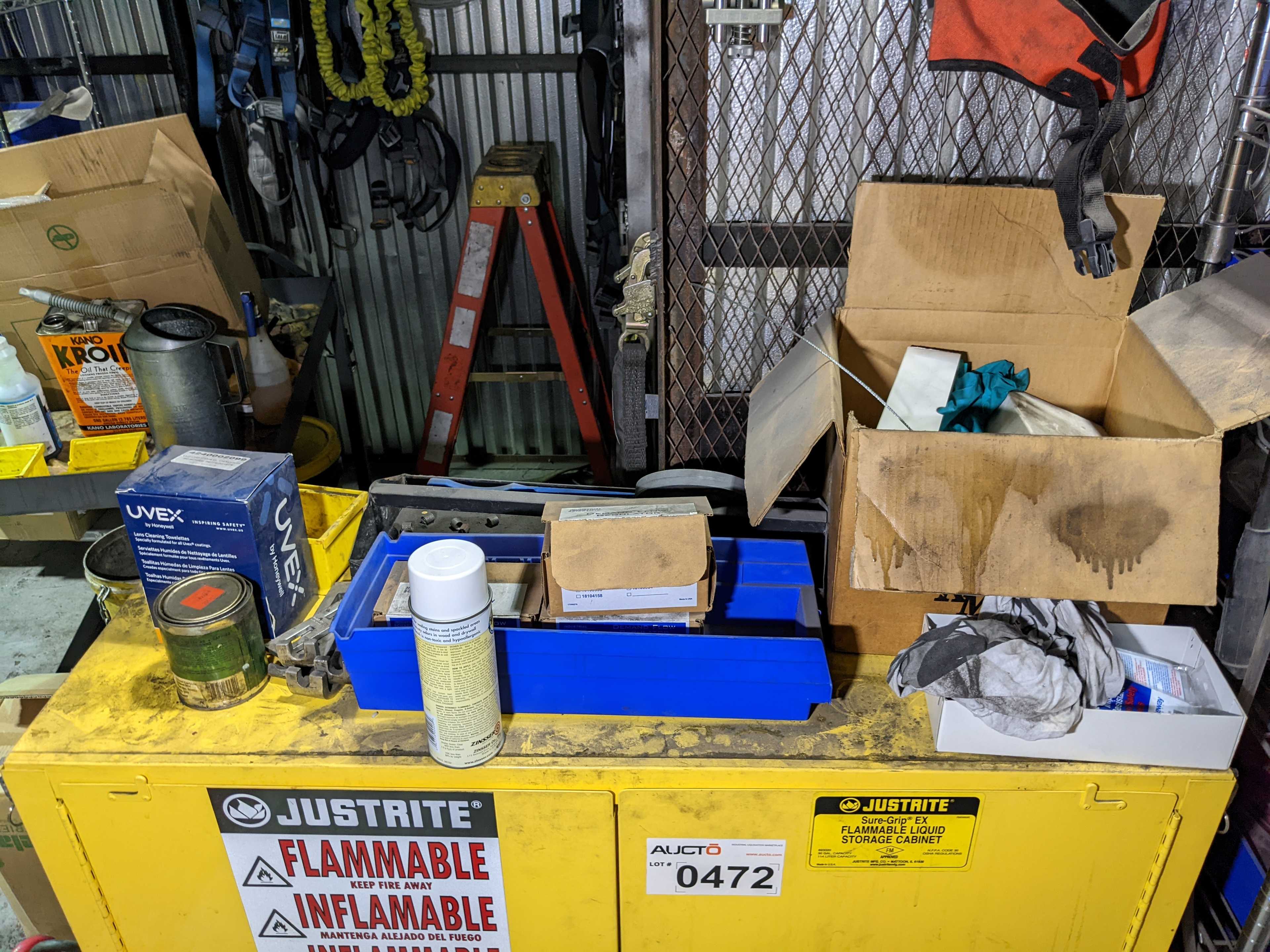 FIRE SAFETY CABINET WITH CONTENTS - SAFETY EQUIPMENT