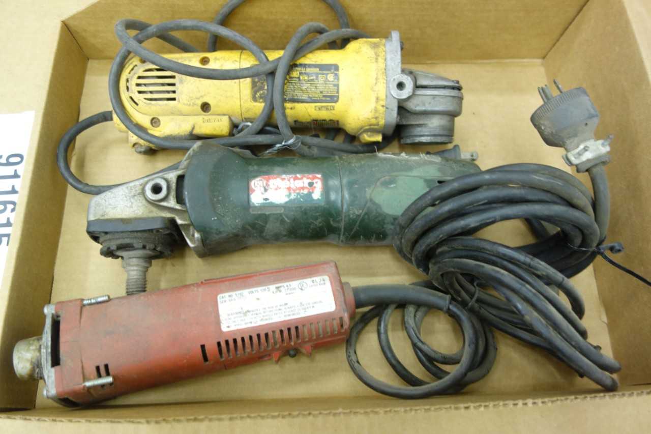 LOT OF 3 ELECTRIC GRINDERS - ELECTRIC POWER TOOLS