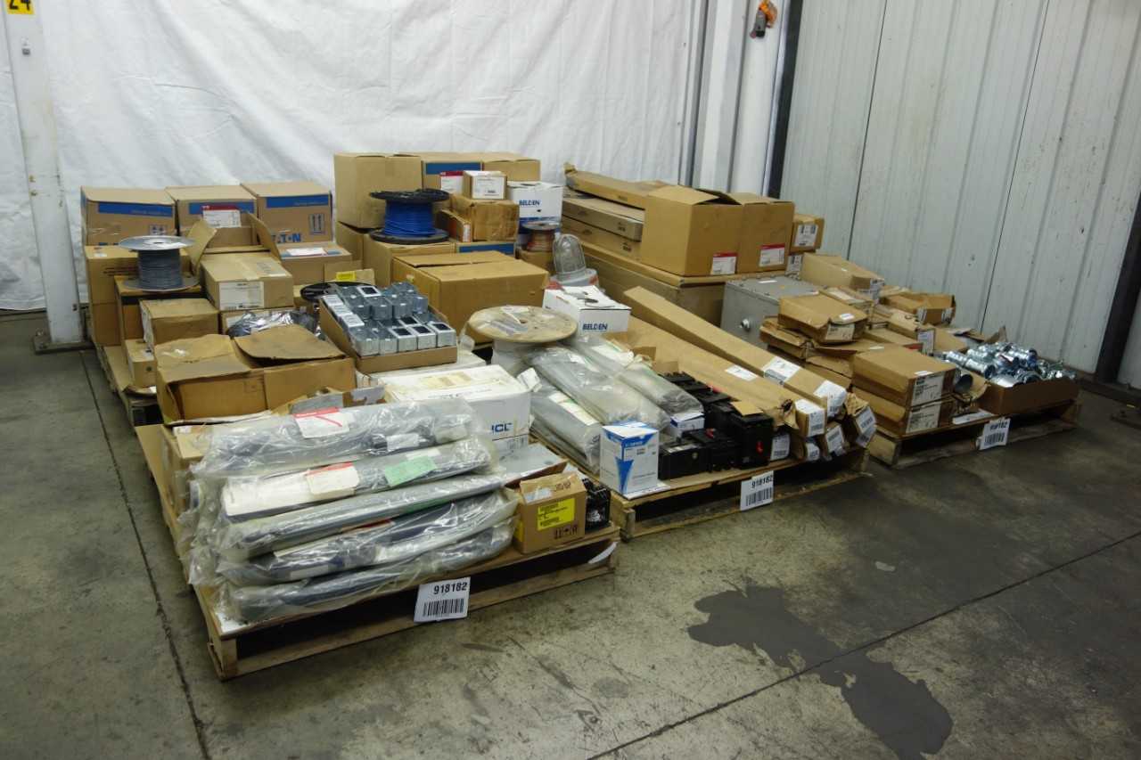 6 PALLETS OF ASSORTED REPLACEMENT LIGHTING EQUIPMENT AND CONDUIT - LIGHTING