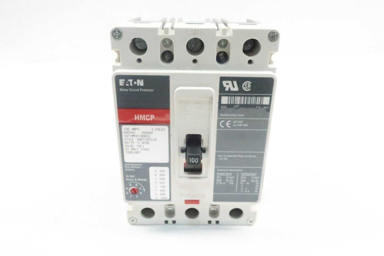 EATON HMCP100R3C 3P 100A AMP 600V-AC MOLDED CASE CIRCUIT BREAKER - CIRCUIT BREAKERS