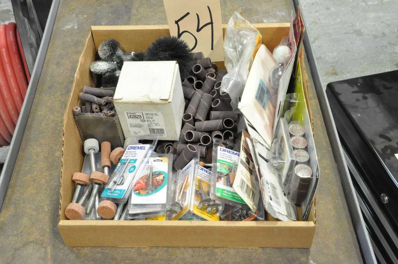 Lot-Various Sanding and Grinding Supplies in (1) Box - ELECTRIC POWER TOOLS