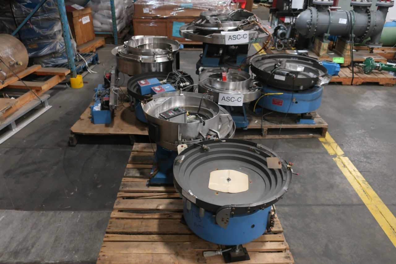 3 PALLETS OF ROTARY DISK FEEDERS - ELECTRICAL COMPONENTS