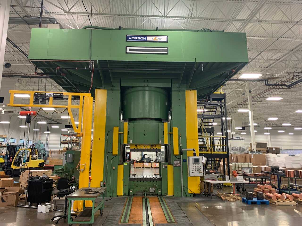 Verson-LCM #7500-HD-60-60-MB Hydraulic Cold / Warm Forging Press (Sold rigged & Loading on buyers truck) - PRESSES